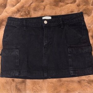 Denim Cargo Skirt